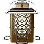 3.6 pound capacity, 4 ports Durable squirrel resistant metal hopper One touch opening for easy filling Large rounded ports to attract more birds