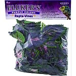 Lifelike, natural looking hanging vines are the perfect addition to any terrarium. Comes with suction cups to affix to the tank. Made of nontoxic polyethylene material for easy cleaning and disinfecting. Vines are 6 feet long.