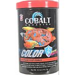 Color enhancing formula for all tropical fish Nutritionally balanced for consistent growth, palatability, with added ingredients to promote stunning color Enhanced with probiotics and cobalt blue flake s triple vitamin dose and immunostimulants Will not c