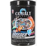 Powerful blend of beef heart, earthworm, egg, spirulina, andhigh quality salmon meal Designed specially to condition and stimulate fish to breed Enhanced with probiotics and cobalt blue flake s triple vitamin dose and immunostimulants. Will not cloud wate