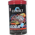 Formulated for specific diet requirements of cichlids Nutritionally balanced for consistent growth, palatability and beautiful color. Enhanced with probiotics and cobalt blue flakes triple vitamin dose and immunostimulants Will not cloud water.