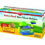 Run-about habitat for all hamsters, gerbils and mice. Features a removable exercise ball provides hours of pet activity. The look-out tower doubles as a nesting location. The removable petting zone allows for easy interaction and is a safe resting locatio