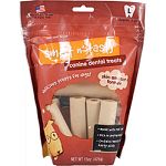 Large. . . For dogs 50-80 lbs. Give your pup a bright coat and healthy skin! 2 treats in 1 - inner layer is rich in antioxidants and outer layer has omega fatty acids and dental care Made in the usa with all us ingredients