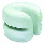 Heavy-duty u-shaped ceramic corner insulator.  For use with all metal fence wire and poly wire.