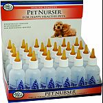 Counter display for individual retail sale of 2oz pet nurser bottles.
