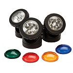 Non-toxic and safe for fish and water plants. Energy efficient dawn to dusk sensor. Great for parties and celebrations. Place along walkways to improve safety. Includes 4 color lenses. 16 foot power cord included.