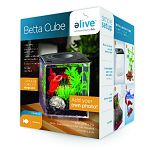 .75 gallon clear acrylic cube Easy setup guide Cover with feeding and ventilation holes Stylish elevated base