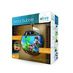 .5 gallon clear acrylic bowl Easy setup guide Battery powered led light with built in 4 hour light timer Built in wall mount and hanging hardware included Table stand included