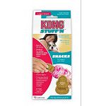 Puppy Snaps are designed for stuffing medium and large Puppy KONG Toys, but work great as an anytime treat. Feed 2 to 6 snaps daily as a treat depending on your puppy's weight and activity level. Great Chicken & Rice flavor. Contains no corn or wheat.