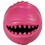 Unique, treat-dispensing design. Made of 100 percent natural rubber. Helps clean teeth and gums. Perfect for small to medium dogs.