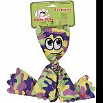 Designed for dogs who like to shake, toss, tug and squeak their toys. A stuffing-free dog toy, with built-in squeakers that make dogs want to bite the toy and flop it around Crinkles and squeaks