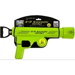 Shoots mini tennis balls. Hands free pick up.