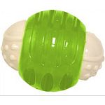 Interactive dog toy makes fun noises when shaken.