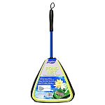 Laguna Fish Net - 12 inches / wooden handle.   A 13 inch/33 centimeter aluminum shaft gives you ample range and reach. A slip-resistant handle reduces slippage when your hands get wet.