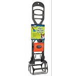 This 22 inch long handled scooper makes pick-ups easy on the back. Extra large attaching bags provide for clean, hands free pick-up. Features a built-in bag storage compartment and comes complete with 10 biodegradable, tie handle bags.