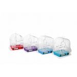 Small bird cage or travel cage, 11x8x13, assorted colors.