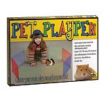 The perfect playroom for pet hamster and gerbils. 8 panels, each 13 inch long by 9 inch high creates a 36 inch diameter play area. You can add two or more together for larger areas. Allows interactive play with pets without them getting loose in the home.