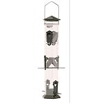 Twist & clean technology - simply twist ports, perches, and base to remove and clean. Dishwasher safe. 6 feeding ports 6-sides allow for viewing up to 50% more birds Stay-clear crack resistant tube Rust-free aluminum tops, ports, perches, and base. Thread