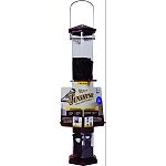 Patented design allows you to simply twist and remove all parts in seconds without using any tools for thorough cleaning. Even-free stations allow for constant seed and birds at all levels. Durable rust-free aluminum parts, stay clear break resistant tube