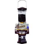 Patented design allows you to simply twist and remove all parts in seconds without using any tools for thorough cleaning. Even-free stations allow for constant seed and birds at all levels. Durable rust-free aluminum parts, stay clear break resistant tube