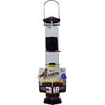 Patented design allows you to simply twist and remove all parts in seconds without using any tools for thorough cleaning. Even-free stations allow for constant seed and birds at all levels. Durable rust-free aluminum parts, stay clear break resistant tube