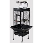 For Cockatiels / Small Parrots. Select Signature series 3151 bird cages (18x18x57 in.) feature rounded corner seed guards, pull-out bottom grilles and trays and include a playtop so birds have even more room to play and exercise.