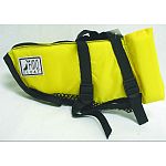 U-shaped buoyancy collar keeps your dogs head above water. Ergonomic fit prevents twisting, stepping or swimming out ofthe vest. Tail to collar zippered opening for easy on/off use. Specially placed assistance handles. Bright vest colors for added visibil