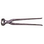 Improved beveled cutting angle provides more strength. 10 inch handle for increased leverage. Developed specifically for cutting horseshoe nails. Engineered to allow close cutting.