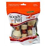 Pork beef and chicken. Wrapped with premium cuts of real meat that canines crave