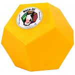 Treat dispenser and slow feeder for horses. The unique and distinct patented twelve sided slow_roll one edge at a time design prevents it from randomly rolling away. Acts as a stall-buddy or pasture-buddy keeping your horse occupied for hours!