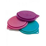 Pet food can covers to protect food from spoiling and dryingout after opening. Contains a pack of three.