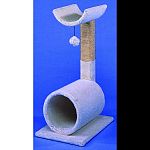 Popular design for your favorite feline. Includes a tunnel hideout, sisal scratch, kitty cradle and dangle toy.