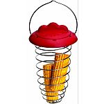 Spiral holder is a hanging holder for chicken treats and veggies Keeps chickens entertained with foraging activity Hanging design keep vegetables clean and dry therefore food is more sanitary Made of quality steel sprin Diminsion: 6.5 w x 6.50 d x 11 h