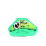 Perfect pan for litter training small pets including hamsters, gerbils and dwarf hamsters. Securely attaches to any cage and is easy to remove and easy to clean. Fits in corner to train pets. Hangs on cage of secure with coated wire. Stain and odor resist