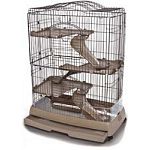 Luxury living home with levels Perfect for ferrets, chinchillas, and adult rats Full width pull out tray makes cleaning easy Side guards keep mess inside Extra large door makes care and cleaning quick Safe and comfortable shelves and ramps