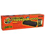 The 12 naturalistic terrarium hood includes a built-in reflector and two sockets for heat of uv lamps. This hood fits all 18 wide naturalistic terrariums (zoo med items# nt-3 or nt-4).