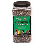 Wild delight advanced formula nut n berry wild bird food contains real fruits and nuts. A premium wild bird food blended to attract and feed the most desirable outdoor pets. Attracts songbirds, chickadees, cardinals, finches and other outdoor pets. Use w