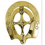 Polished solid brass bridle bracket will add a distinct look to your tack room. Screws not included.