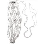 Rope Hay Net (Extra Large) heavy duty cotton rope hay net measures 42 inches inches long. Comes with rope for hanging in a stall.