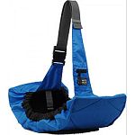 Perfect for dogs, cats and other samll animals up to 15 lbs Adjustable shoulder strap - one size fits all! Easy on/off design for simple access or removal in seconds Safety clip attaches to pet s collar/harness to secure them inside sling Zipper storage p