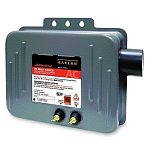 20 mile range electric fencer A20CP. Includes Metal cabinet and External circuit pack. Moderate, dry weed conditions. UL listed