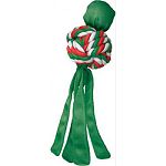 Feature a twist-knot, cotton ball of rope that cleans teeth while dogs play. The wubba signature nylon tails are still there, making the toy ideal for games of fetch The added squeaker on top will keep dogs coming back again and again.