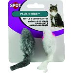 What cat can resist this classic mouse toy? This cute mouse is sold in a pack of two. Great for interactive or solo play and will entertain your cat for hours. Available in assorted fur colors.