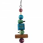 Ideal for chinchillas and other small animals Kabob with colorful chews on a wood skewer topped with a clasp for easy attachment to a cage or habitat