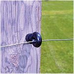 Insulators have an angled slot that ensures wire retention. Works with wire and polyrope.