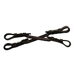 Converter/Pelham Bit for Horses by Gatsby Leather Company enables the rider to convert a pelham rein from two to one for easier handling. Leather is flat.
