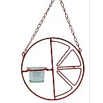 Metal feeder with 2 spikes for oranges, apples, grapes or other fruit to attract more birds Also has glass bowl for jelly, mealworms, peanuts or other treats, bowl removes for easy filling and cleaning Includes 20.5 ounce squeezable bottle of birdberry je