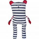 Interactive toy with a pull rope that goes directly through the center Made of soft, durable fabrics with sewn-in facial features