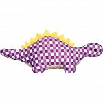 Soft checkered pattern with 1 grunter in the middle and a squeaker in the front and back of the toy Double stitched tug resistant seams Tight woven embossed pillows create tear-resistant strength and softness