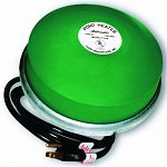 Floating pond de-icier keeps vent hole open in to remove harmful gasses. Constructed of patented cast aluminum thermostatically controlled operate only when necessary. Metal, wire.